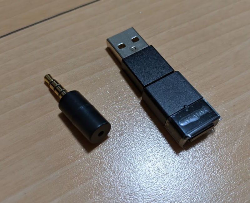 USBアダプタを挿した状態