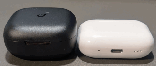 ケース AirPodsPro2と厚みの比較写真