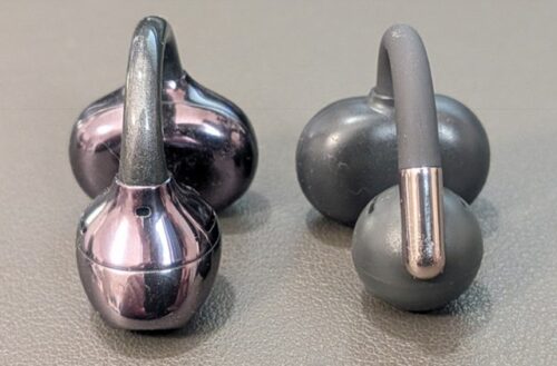 先端部形状比較 : 左(UGREEN ClipBudsPro) 右(SOUNDPEATS Clip1)