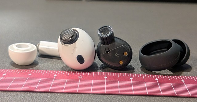 音道部分の太さ比較 vs AirPodsPro3